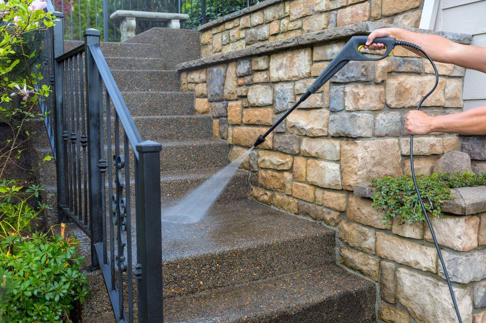 Outdoor Stairs Powerwashing
